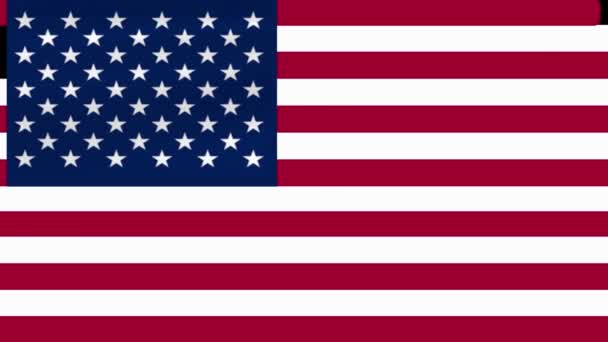 Animación gráfica de vídeo en movimiento. Primer plano de American Flag. Animación de la bandera de Estados Unidos. Día de la Independencia. Celebra los Estados Unidos y el 4 de julio. Grande para la historia . — Vídeos de Stock