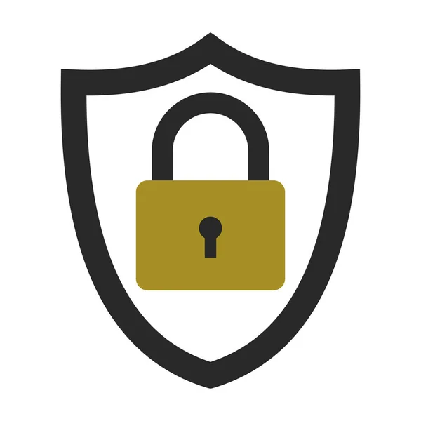 Sistema de seguridad de iconos, privacidad de protección de datos de información, escudo vectorial con bloqueo cerrado, concepto de protección de datos personales — Archivo Imágenes Vectoriales
