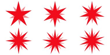 Kırmızı kirişler havai fişek. Tasarım Best Satılık etiket, fiyat etiketi, kalite işareti, vektör kümesi yıldız kızdırma parlaklık, öğeleri sunburst