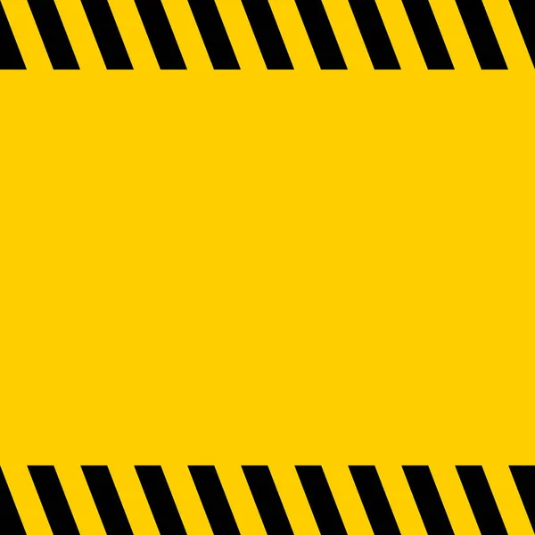 Linha de aviso preta e amarela listrada título quadrado fundo, vetor sinal de fundo para notificações de aviso, modelo de mensagens importantes — Vetor de Stock