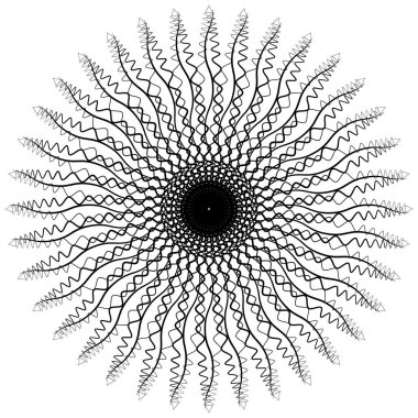 Mandala kar taneleri şeklinde vektör karmaşık soyut geometrik şekil