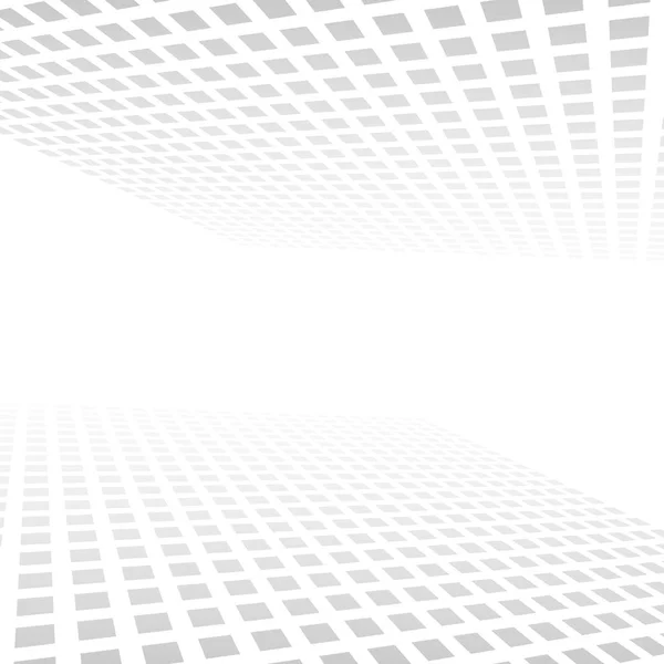 Fondo abstracto gris blanco, perspectiva vectorial horizonte luz fondo geométrico — Vector de stock