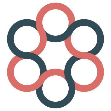 eğri çizgiler çizgili, titreşim simgesini logo getiriyor çevrelerin vektör logosu