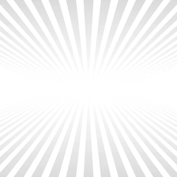 白の背景にベクトル、明るい背景の縦ストライプと地平線を超えた灰色光線 — ストックベクタ