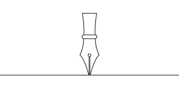 Tuschstift zeichnet gerade Linie, Vektor-Stift-Werkzeug eine Zeilenkunst — Stockvektor