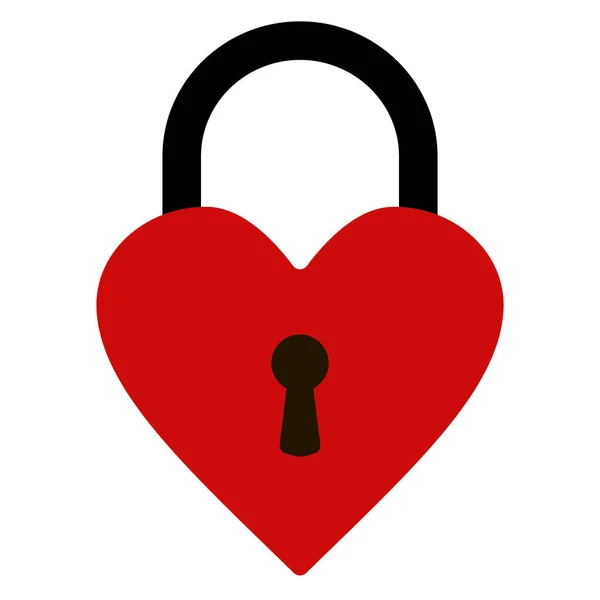 挂锁, 心脏形状, 矢量心脏锁 — 图库矢量图片