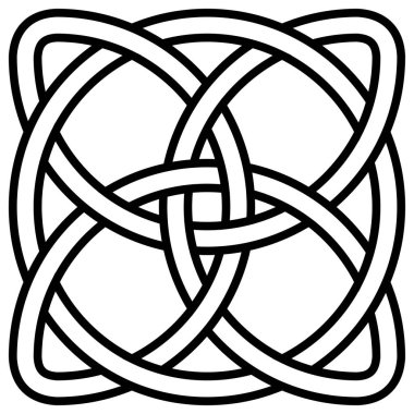 Kelt shamrock düğüm daire sembolü İrlanda, vektör sembol simge sonsuzluk, uzun ömür ve sağlık