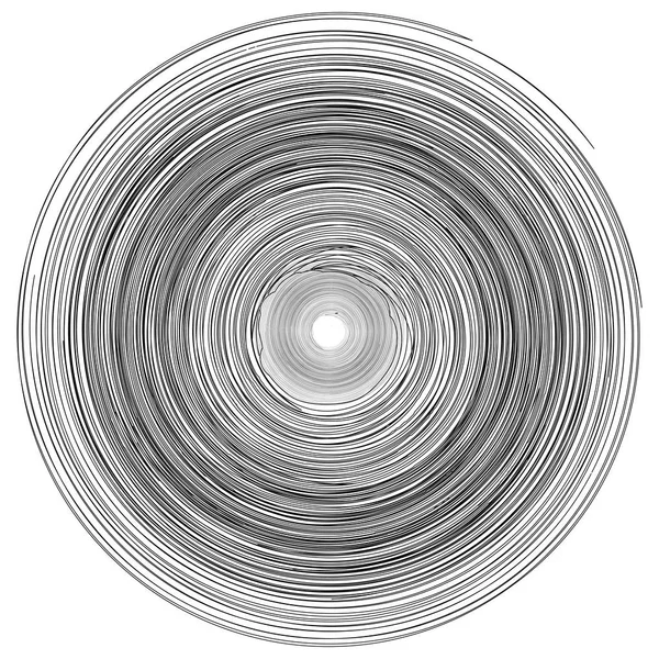Kręgach koncentrycznych pierścieni szablon elementu monochromatyczne streszczenie, wir wir wektor — Wektor stockowy