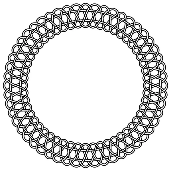 Lace rosette macrame vector round frame of macrame knots — Stock Vector