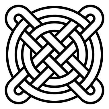 Ulusal Celtic desen iç içe daireler ve çapraz, vektör Çin desen dokuma, mutluluk, servet ve iyi şanslar sembolü