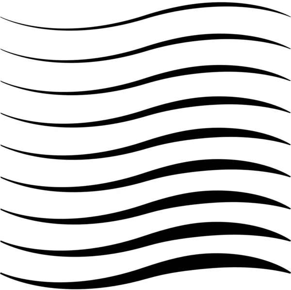 Conjunto de líneas caligráficas curvas tiras, cinta de torsión vector, como elemento de caligrafía camino elegantemente curva línea de cinta — Vector de stock