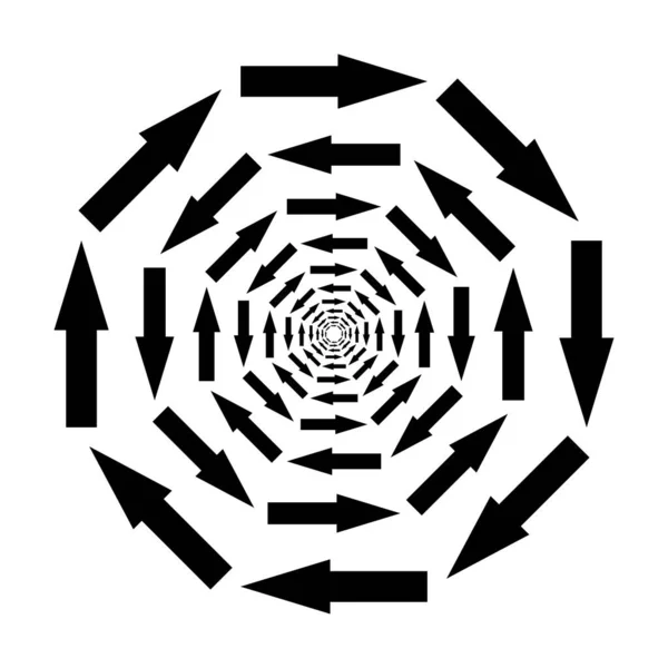 Ikon blandning symbol, vektor pilar i cirkel i motsatt riktning blanda symbol — Stock vektor