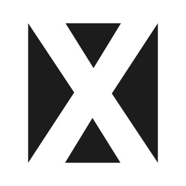 Basit zarif logo harfi x vektörü prim iş logosu x harfi, iş dünyası için grafiksel alfabetik sembol