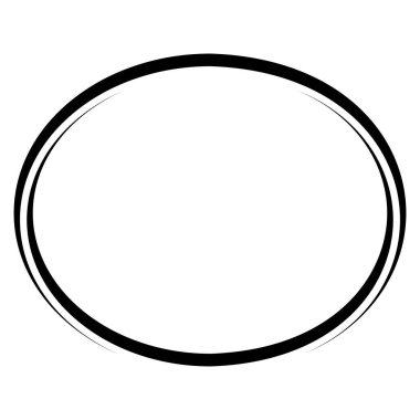 Soyut el çizimi, dairesel çerçeve ana hatlı şekil tasarımı arka planı