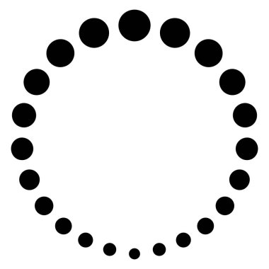 Abstract loading circle made black dots in circular pattern
