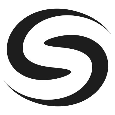 Kavisli simetri ve dinamik dairesel hareket ile soyut girdap sembolü