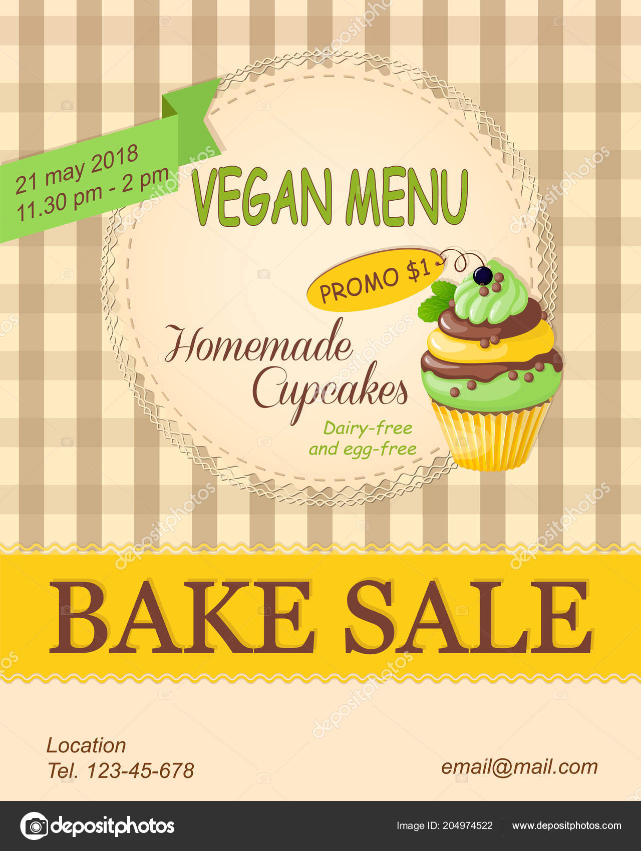 Vektorgrafiken Bake sale flyer Vektorbilder Bake sale flyer With Regard To Bake Sale Flyer Free Template