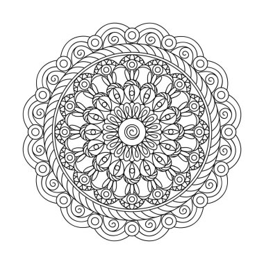 Mandala el ile Arapça, Hint, Türk, pakistan motifleri öğeleri çizilmiş. Anti-stres terapisi, boyama kitapları yetişkin için görüntü, dövme, yemekleri ve ileti örneği, duvar sanat ve duvar süslemeleri. EPS 1