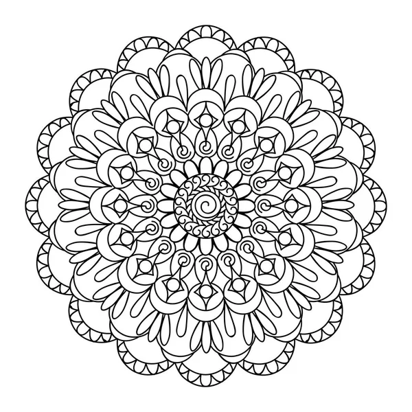 Mandala Con Elementi Disegnati Mano Arabo Indiano Turco Motivi Pakistan — Vettoriale Stock