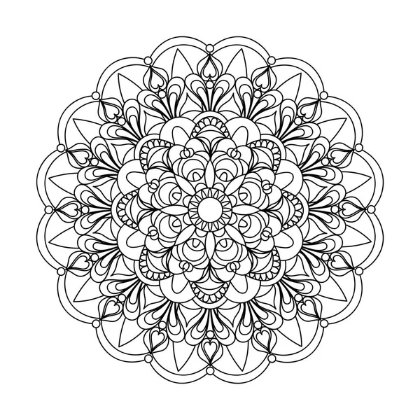 Mandala Med Hand Dras Element Arabiska Indiska Turkiskt Pakistan Motiv — Stock vektor