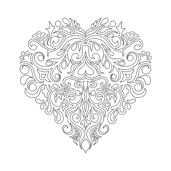 Damask heart — Stock Photo, Image