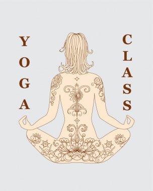 yoga sınıfı dövme kız