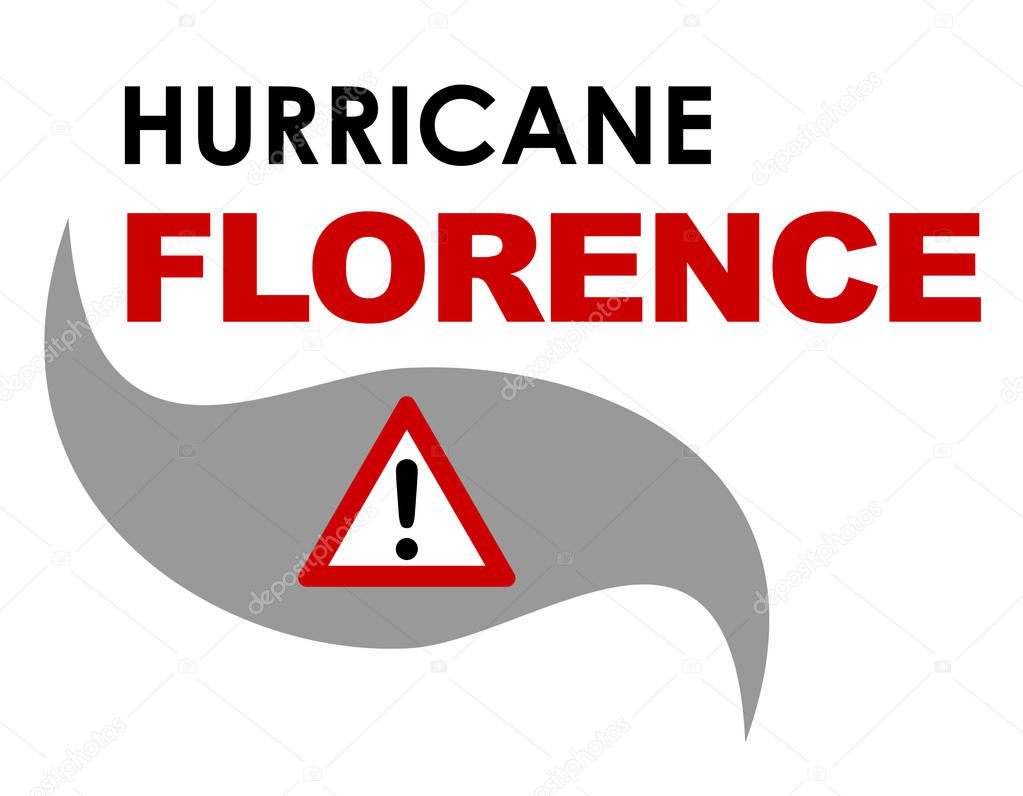 A 2-D with text illustration related to the tropical storm Florence that struck the United States in September 2018.