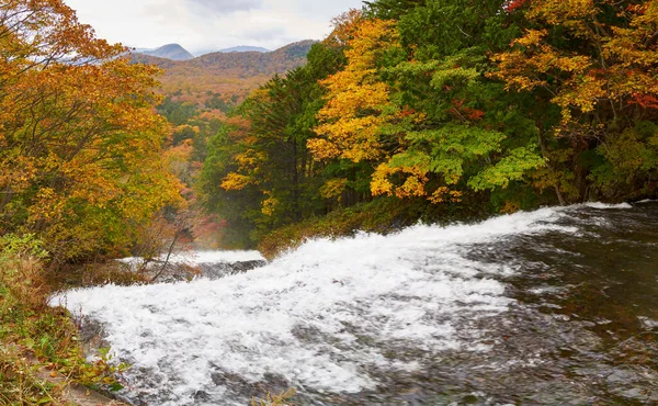 Atemberaubende Aussicht Auf Die Oberste Etage Des Yudaki Herbst Der — Stockfoto