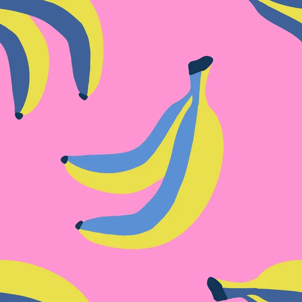 스케치 스타일에서 바나나와 함께 완벽 한 패턴. — 스톡 벡터