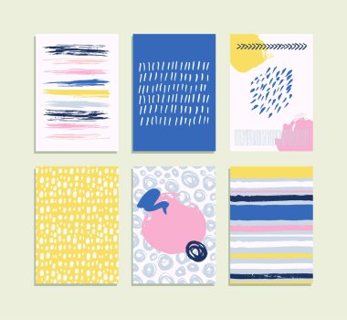 Modern ve şık soyut tasarım poster, kapak, tasarım. Zemin, tekstil baskı, döşeme için yaratıcı vektör çizim. İzole.