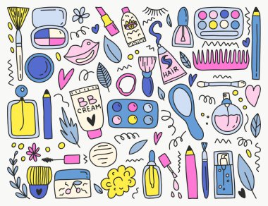 Vektör Tasarımlarınız için ayarla onjects makyaj.