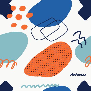 Soyut formlarla trendy vektör seamless modeli.