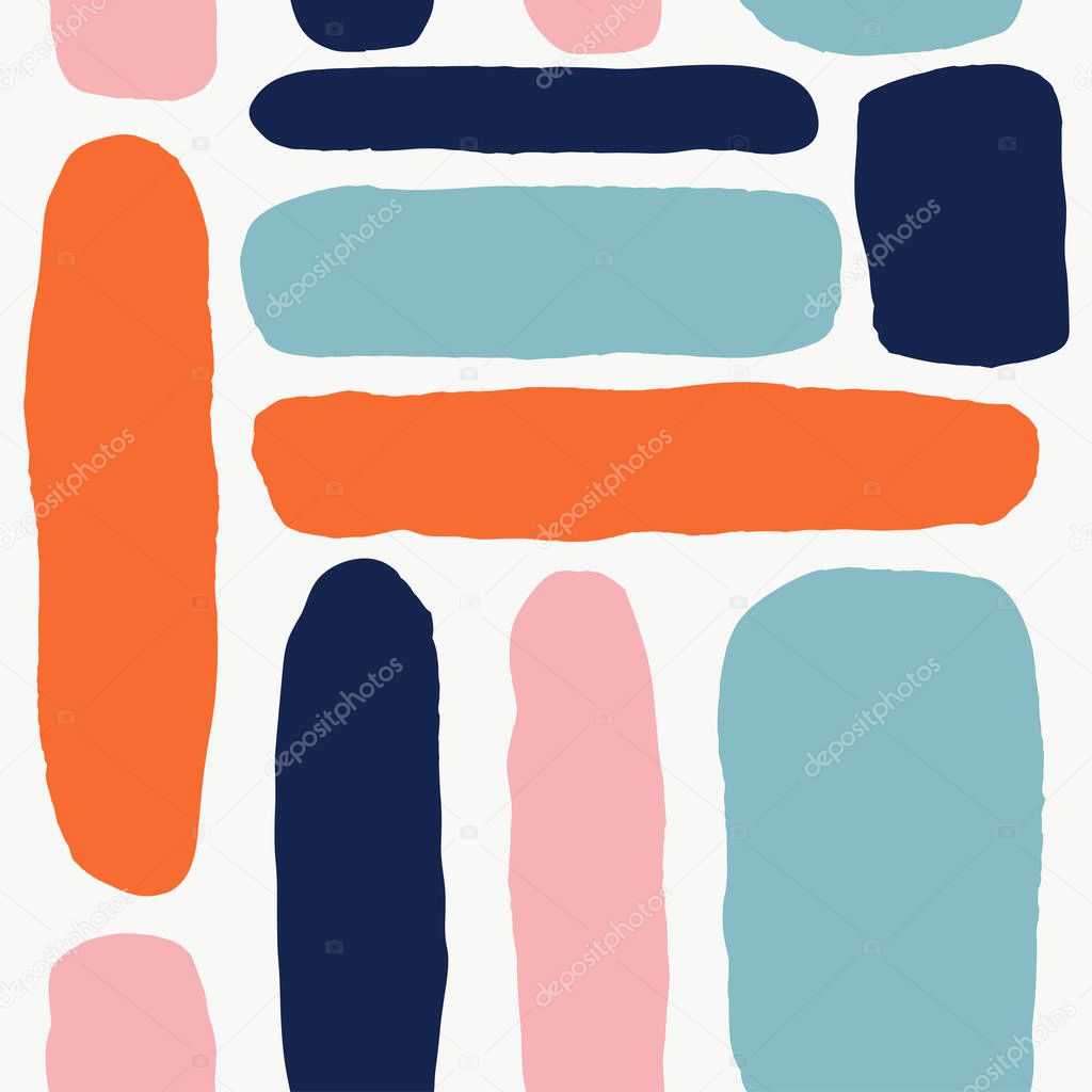 Trendy vector seamless pattern with abstract forms.