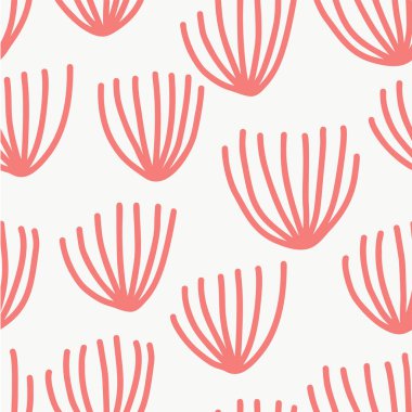 Taze pastel renkler modern çiçek ve soyut elemanları ile Seamless modeli. 