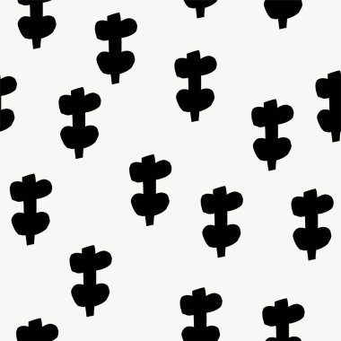 Taze pastel renkler modern çiçek ve soyut elemanları ile Seamless modeli. 