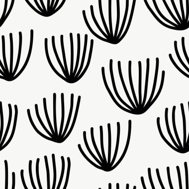 Taze pastel renkler modern çiçek ve soyut elemanları ile Seamless modeli. 