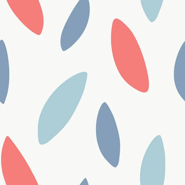 Naadloze patroon met moderne bloemen en abstracte elementen in frisse pastel kleuren. — Stockvector