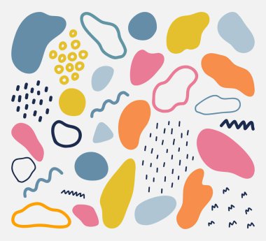 Kartı, elbiselere yazdırma için çizilmiş modern tasarım el.