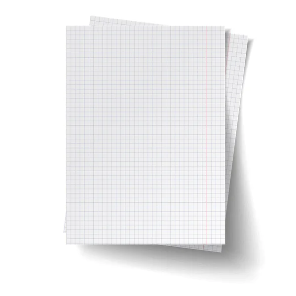 Dos Hojas Blancas Blanco Papel Cuadrado Burla Papel Blanco Ilustración — Foto de Stock