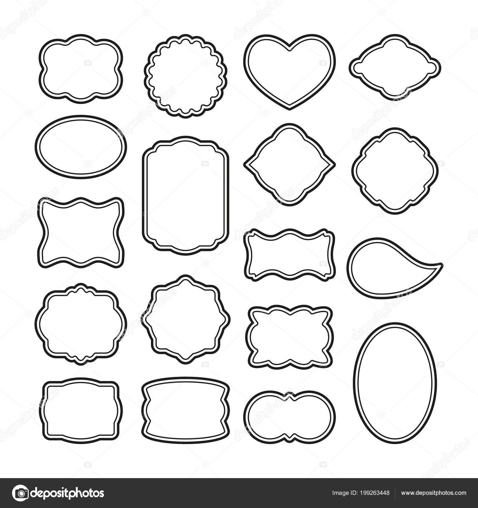 Decorative vintage frames. Blank labels template Stock Vector Inside Blank Food Label Template