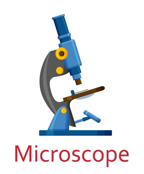 Microscope isolé sur fond blanc. Illustration vectorielle . — Image vectorielle