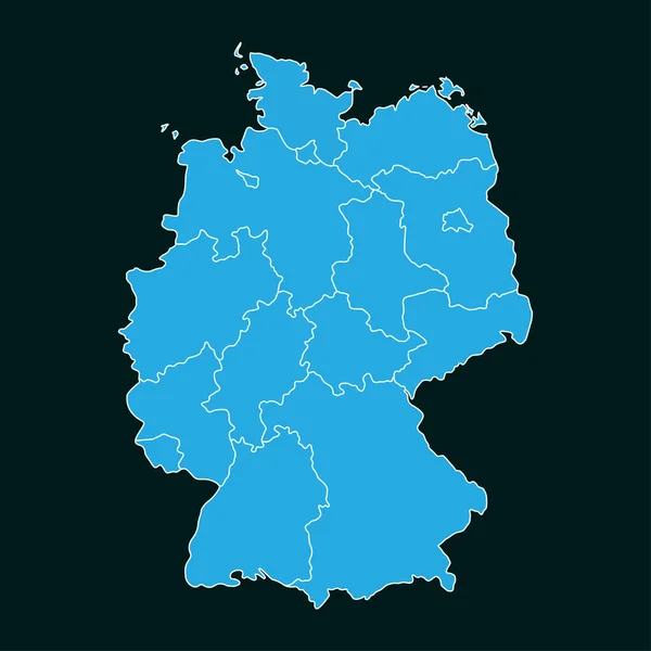 Kavram haritası Almanya koyu arka plan üzerinde — Stok Vektör