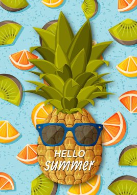 Afiş ve duvar kağıtları, davet kartları ve posterler için yaz arka plan şablonu