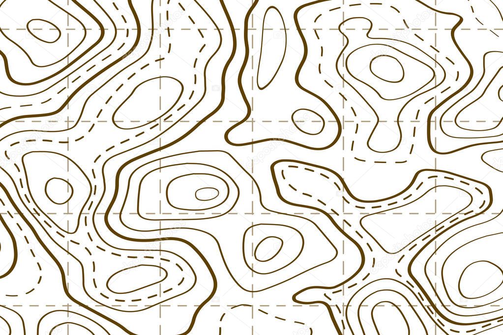 Topographic map contour background. Line map with elevation. Geographic World Topography map grid abstract