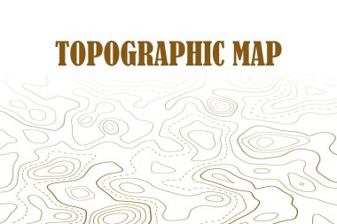 Topografik harita kontur arka plan. Yükseklik ile çizgi haritası. Coğrafi dünya topografyası harita ızgara soyut illüstrasyon.