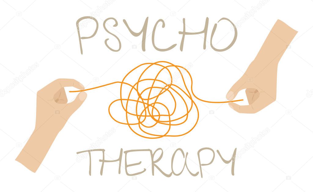 Psychology, human brain, psychoanalysis and psychotherapy, relationship and gender problems, personality and individuality, cerebral neurology, mental health. Psychotherapy concept