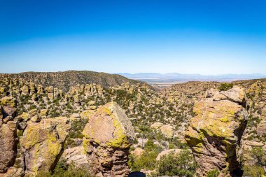 Chiricahua National Monument features nearly 12,000 acres of Rhyolite pinnacles, some rising hundreds of feet in the air, and is known as the 