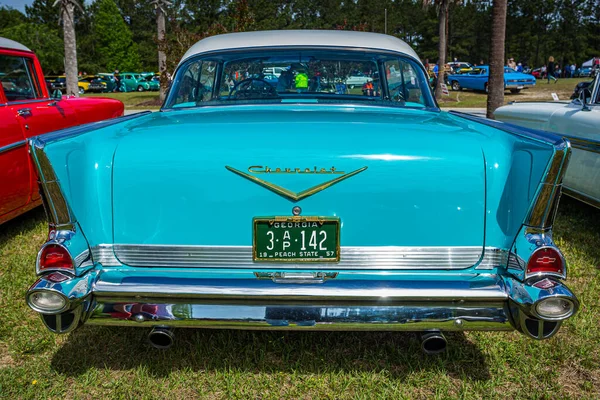 Savannah, GA / USA - 21 Nisan 1957 Chevrolet BelAir, Georgia, Savannah 'daki bir araba fuarında..
