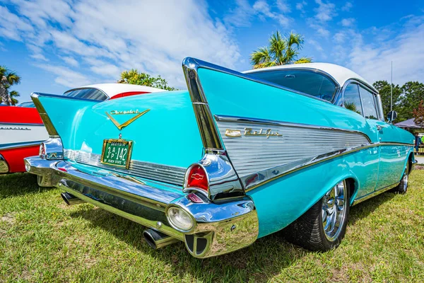 Savannah Usa April 2018 1957 Chevrolet Belair Hardtop Coupe Bilmässa — Stockfoto