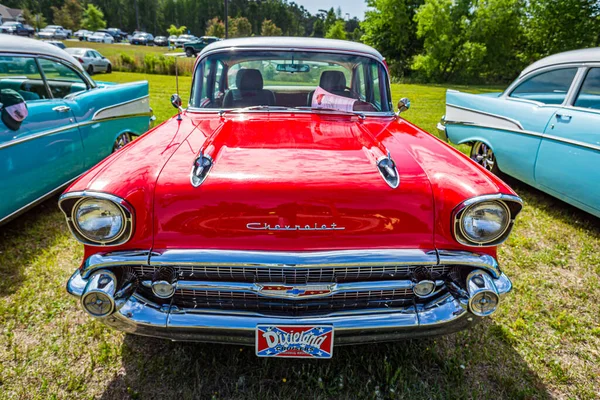 Savannah Usa Abril 2018 1957 Chevrolet 210 Sedan Portas Uma — Fotografia de Stock